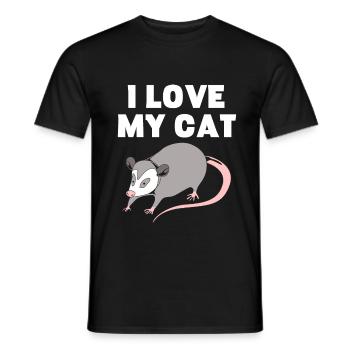 Opossum - Männer T-Shirt - Schwarz - Vorne - AI Model Male 178 light (178cm)