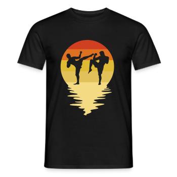 Muay Thai Boxing Kickboxing Kickboxer Kickboxing - Men's T-Shirt - black - Front - AI Model Male 178 light (178cm)