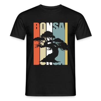 Bonsai tree gardener Japan growth bonsai - Men's T-Shirt - black - Front - AI Model Male 178 light (178cm)