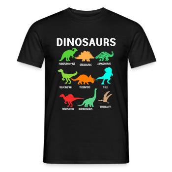 Dinosaures - T-shirt homme - noir - Devant - AI Model Male 178 light (178cm)