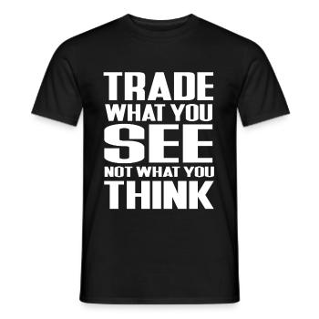 Stock exchange - Men's T-Shirt - black - Front - AI Model Male 178 light (178cm)