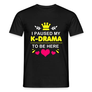 K-Pop Kdrama - T-shirt homme - noir - Devant - AI Model Male 178 light (178cm)