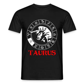 Stier Sternzeichen - Männer T-Shirt - Schwarz - Vorne - AI Model Male 178 light (178cm)