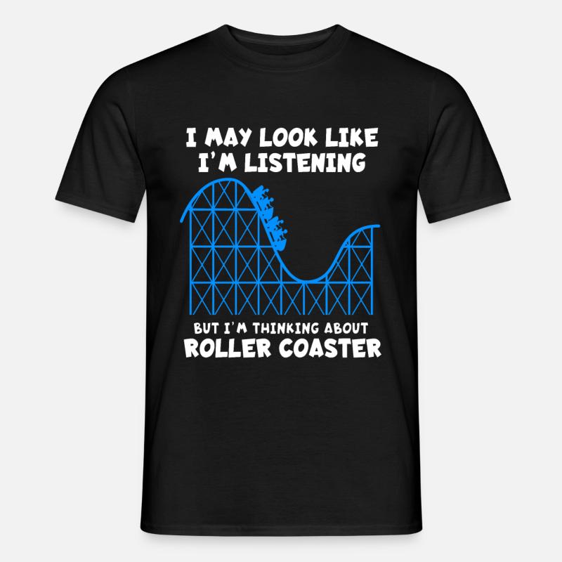 Achterbahn - Männer T-Shirt - Schwarz