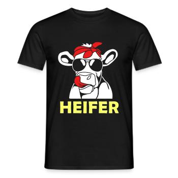 Vache - T-shirt homme - noir - Devant - AI Model Male 178 light (178cm)