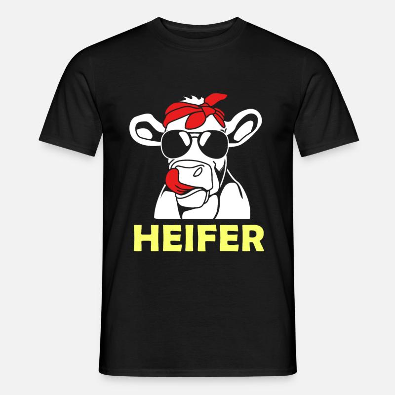 Kuh - Männer T-Shirt - Schwarz