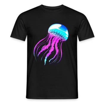 Qualle - Männer T-Shirt - Schwarz - Vorne - AI Model Male 178 light (178cm)