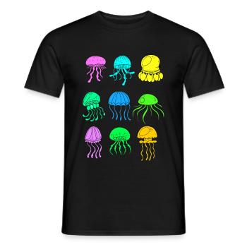 Jellyfish Species Jellyfish - Men's T-Shirt - black - Front - AI Model Male 178 light (178cm)