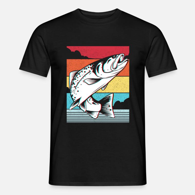 Fische Hecht Karpfen - Männer T-Shirt - Schwarz