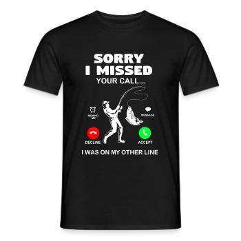 Fishing Fishing - Men's T-Shirt - black - Front - AI Model Male 178 light (178cm)