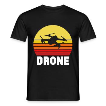 Drone Quadcopter Drone Flying Drones - Men's T-Shirt - black - Front - AI Model Male 178 light (178cm)