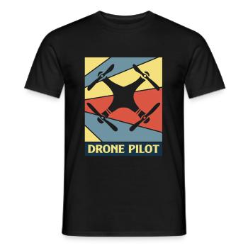 Drohne - Männer T-Shirt - Schwarz - Vorne - AI Model Male 178 light (178cm)