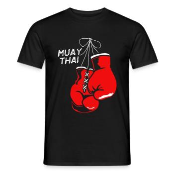 Muay Thai - Men's T-Shirt - black - Front - AI Model Male 178 light (178cm)