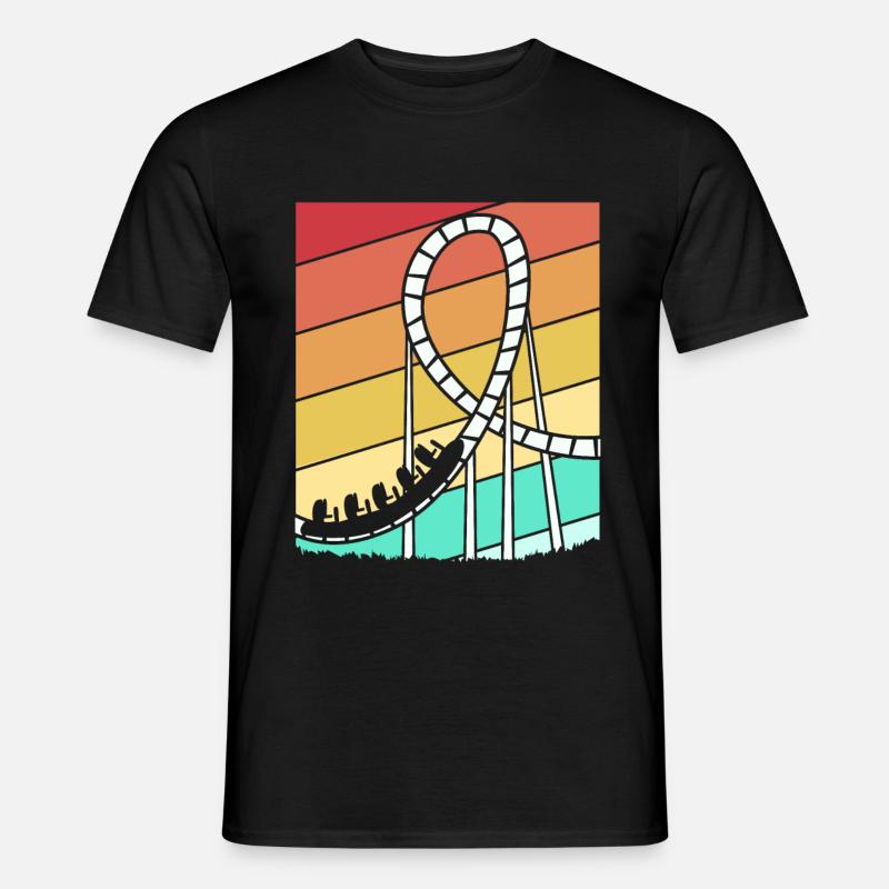 Achterbahn - Männer T-Shirt - Schwarz