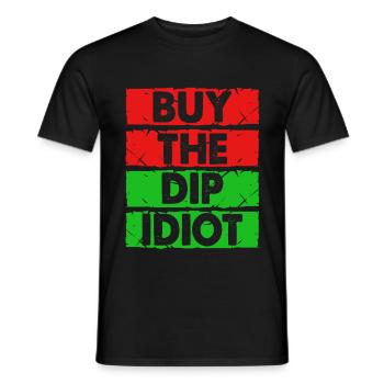 stock exchange - Men's T-Shirt - black - Front - AI Model Male 178 light (178cm)