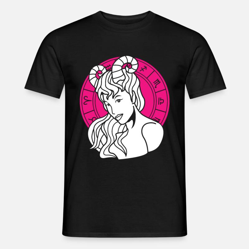 Sternzeichen Widder - Männer T-Shirt - Schwarz