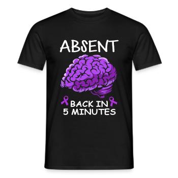 Épilepsie cerveau - T-shirt homme - noir - Devant - AI Model Male 178 light (178cm)