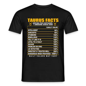 Stier Sternzeichen - Männer T-Shirt - Schwarz - Vorne - AI Model Male 178 light (178cm)