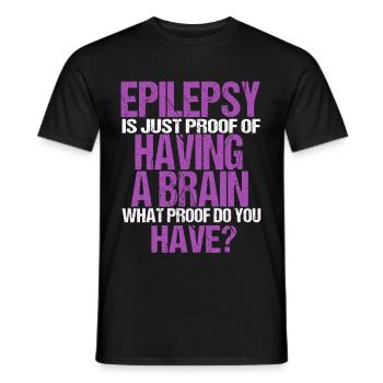 epilepsy - Men's T-Shirt - black - Front - AI Model Male 178 light (178cm)