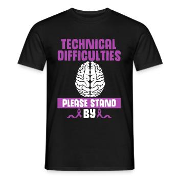 epilepsy - Men's T-Shirt - black - Front - AI Model Male 178 light (178cm)