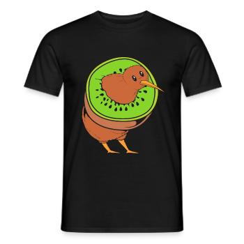 kiwi-oiseau kiwi - T-shirt homme - noir - Devant - AI Model Male 178 light (178cm)