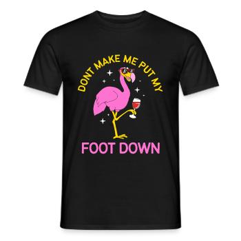 Ne me faites pas mettre le pied au vin flamant rose - T-shirt homme - noir - Devant - AI Model Male 178 light (178cm)