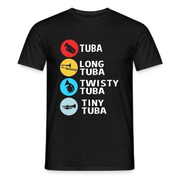Tuba Blechblasinstrumente - T-shirt homme - noir - Devant - AI Model Male 178 light (178cm)