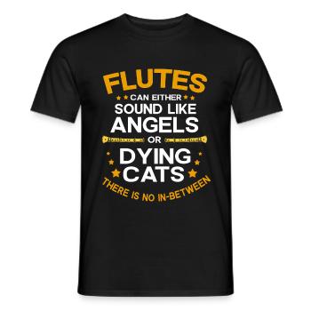 Flûte - T-shirt homme - noir - Devant - AI Model Male 178 light (178cm)