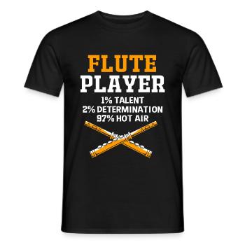 Flöte - Männer T-Shirt - Schwarz - Vorne - AI Model Male 178 light (178cm)