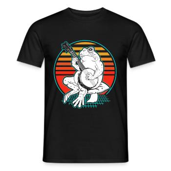 Banjo Bluegrass - Männer T-Shirt - Schwarz - Vorne - AI Model Male 178 light (178cm)