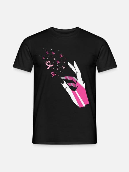 Bröstcancer bröstcancer månad bröstcancer loop - T-shirt herr - svart
