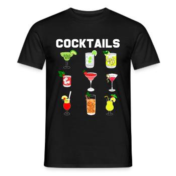 Cocktail - Men's T-Shirt - black - Front - AI Model Male 178 light (178cm)