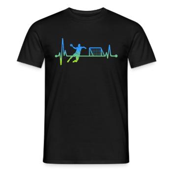 Handballer Herzlinie Handball Handballspieler - Männer T-Shirt - Schwarz - Vorne - AI Model Male 178 light (178cm)