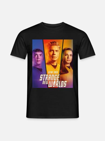 Star Trek Strange New World Spock, Pike Und Una - Männer T-Shirt - Schwarz