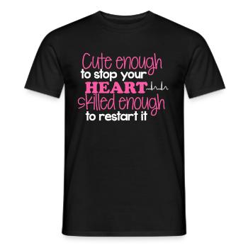 Nurse care cardiac arrest gift - Men's T-Shirt - black - Front - AI Model Male 178 light (178cm)