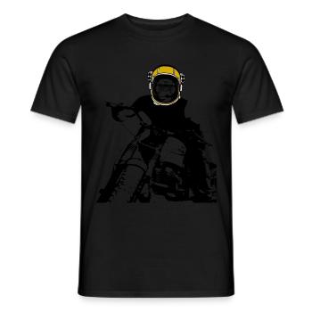 Monkey gorilla on motorcycle design - Men's T-Shirt - black - Front - AI Model Male 178 light (178cm)