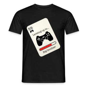 Big Brother Level Up Promoted Completet Gamer - Men's T-Shirt - black - Front - AI Model Male 178 light (178cm)