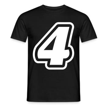 Symbole à 4 chiffres - T-shirt homme - noir - Devant - AI Model Male 178 light (178cm)