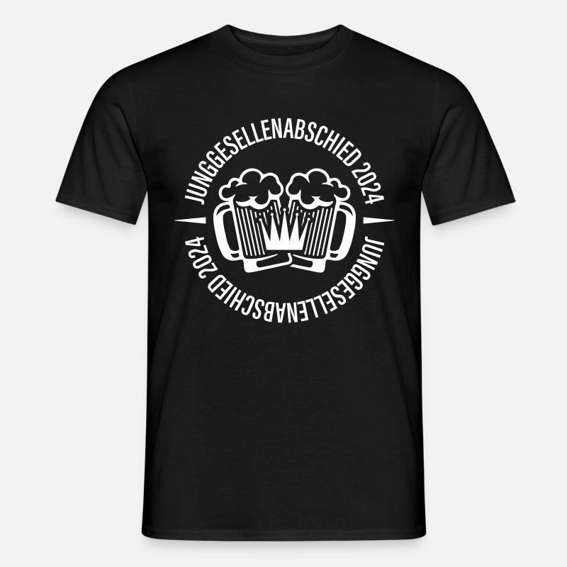 Junggesellenabschied 2024 Bier - Männer T-Shirt - Schwarz