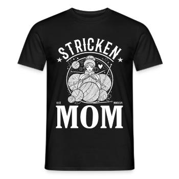 Knitting Mom – Cool Design for Knitting Mom - Men's T-Shirt - black - Front - AI Model Male 178 light (178cm)