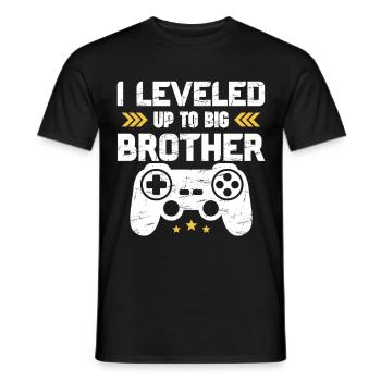 Ich bin zu Big Brother 2025 aufgestiegen lustige Gamer-Kinder - Männer T-Shirt - Schwarz - Vorne - AI Model Male 178 light (178cm)