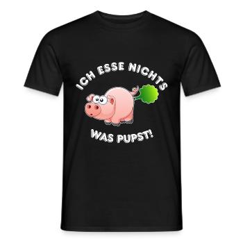 ich esse nichts was pupst - Männer T-Shirt - Schwarz - Vorne - AI Model Male 178 light (178cm)