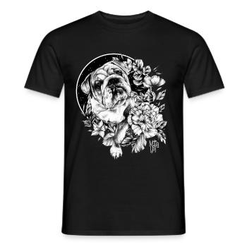 bulldog anglais - T-shirt homme - noir - Devant - AI Model Male 178 light (178cm)