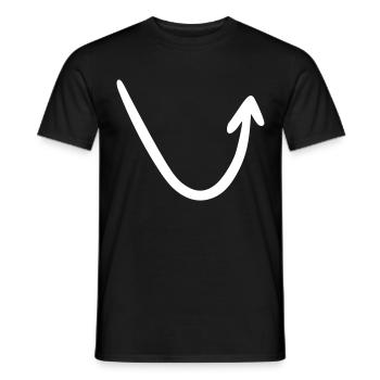 Flèche dessin esquisse blanc - T-shirt homme - noir - Devant - AI Model Male 178 light (178cm)