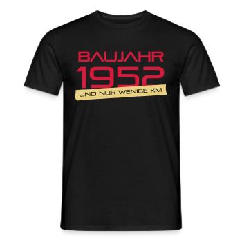 Few km - Year 1952 - Men's T-Shirt - black - Front - AI Model Male 178 light (178cm)