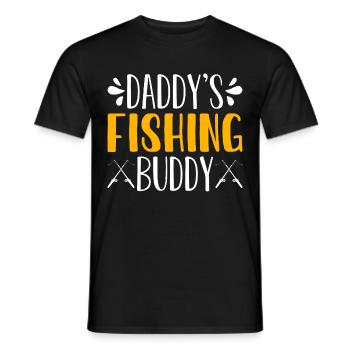 Daddy's fishing buddy - Men's T-Shirt - black - Front - AI Model Male 178 light (178cm)