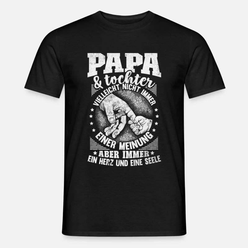 Vater Mit 2 kindern - Männer T-Shirt - Schwarz