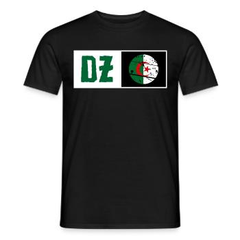 Dz Algérie - T-shirt homme - noir - Devant - AI Model Male 178 light (178cm)
