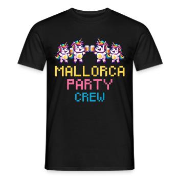 Licorne Majorque Party Crew Drôle - T-shirt homme - noir - Devant - AI Model Male 178 light (178cm)