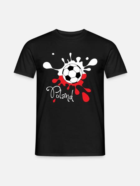 Football Pologne Couleur splash Coupe du monde WC Coupe du monde - T-shirt homme - noir